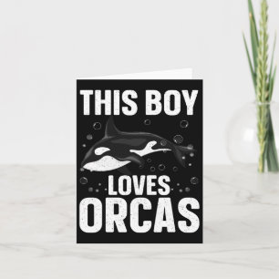 Cartão Design de Orca Legal Para Meninos Homens Mar Orca
