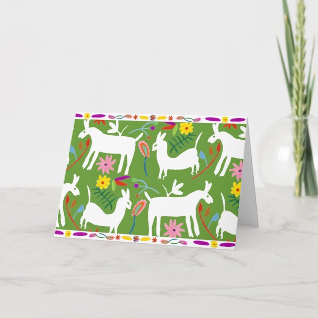 Cartão Design de Otomi Moderno| Llama Donkey Design (Frente)