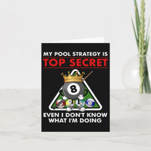 Cartão Design De Piscina Engraçado Billiards Para Homens 