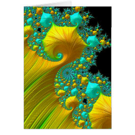 Cartão Design de placa de saudação Ouro Cone