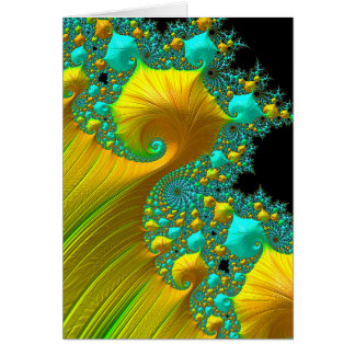 Cartão Design de placa de saudação Ouro Cone