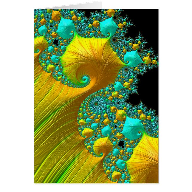 Cartão Design de placa de saudação Ouro Cone (Frente)