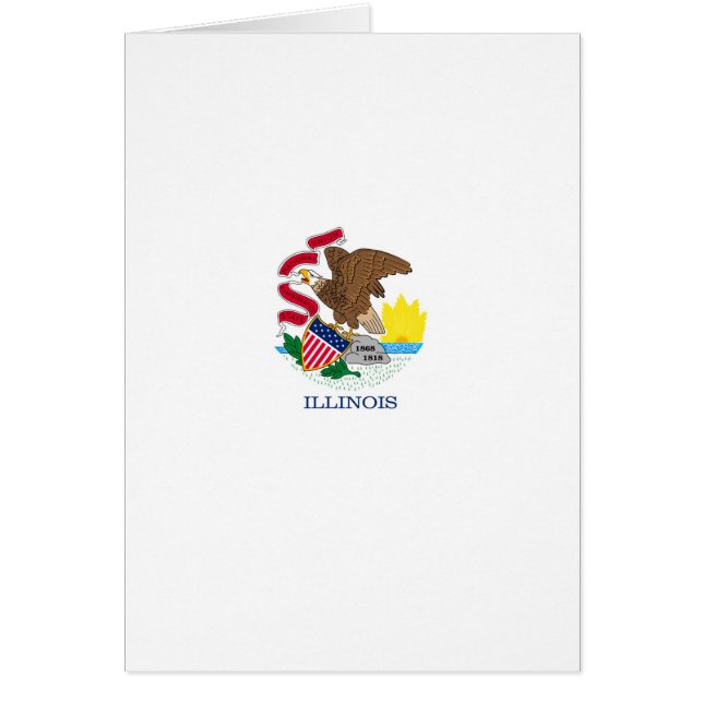 Cartão Design de Sinalizador do Estado de Illinois (Frente)