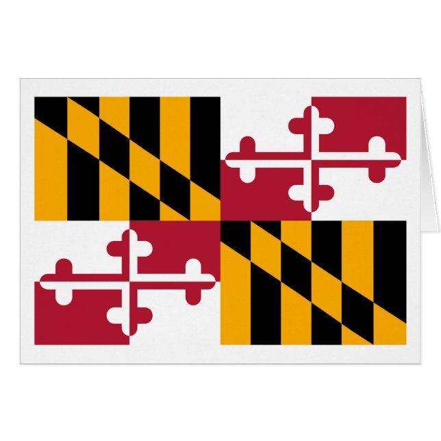 Cartão Design de Sinalizador do Estado de Maryland (Frente Horizontal)
