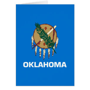 Cartão Design de Sinalizador do Estado de Oklahoma
