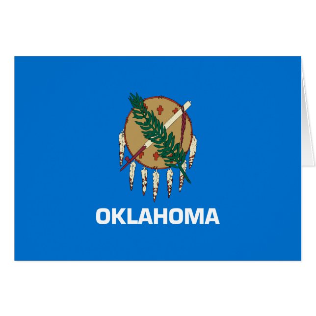 Cartão Design de Sinalizador do Estado de Oklahoma (Frente Horizontal)