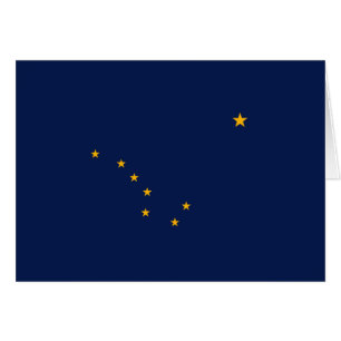 Cartão Design de Sinalizador do Estado do Alasca