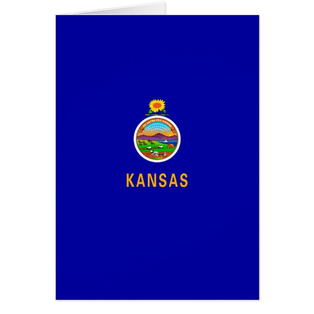 Cartão Design de Sinalizador do Estado do Kansas (Frente)