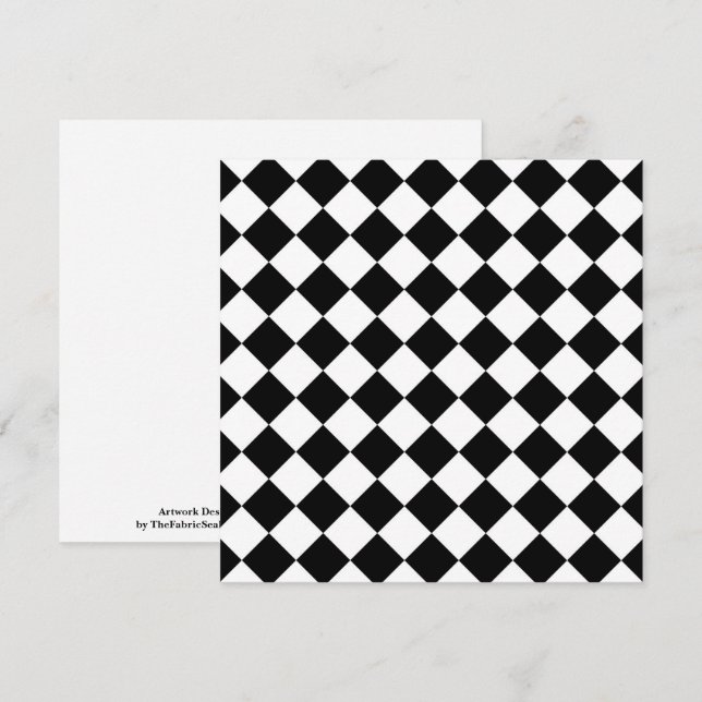 Cartão Design de Sinalizador Verificado Na Placa De Check (Frente/Verso)