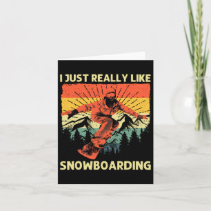 Cartão Design De Snowboard legal Para Homens Moças Snowbo