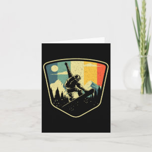 Cartão Design De Snowboard legal Para Homens Mulheres Vin