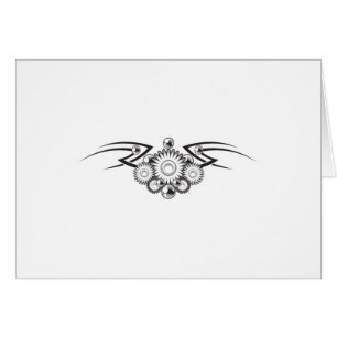 Cartão Design de Tatuagem do Flor Aztec