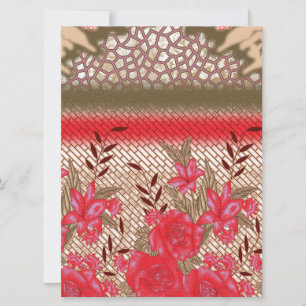 Cartão Design de tecido de intricato com padrões florais