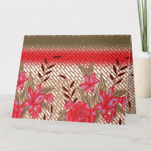 Cartão Design de tecido de intricato com padrões florais