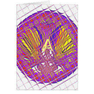 Cartão Design de texto de logotipo colorido letra A