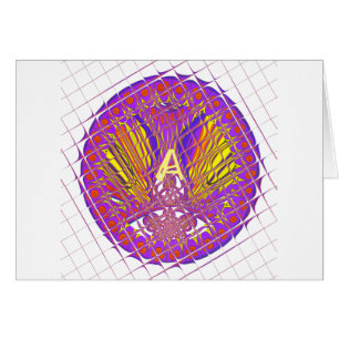 Cartão Design de texto de logotipo colorido letra A