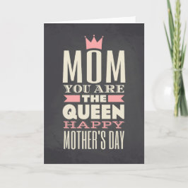 Cartão Design de texto do estilo do quadro dia de as mães