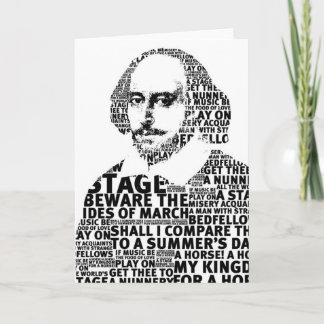 Cartão Design de texto preto Shakespeare