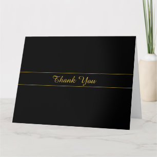 Cartão Design de texto simples personalizável dourado e p