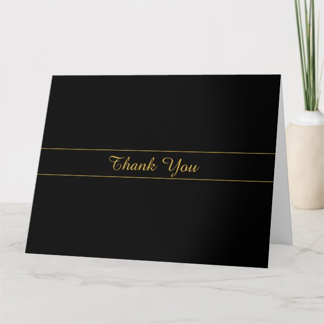 Cartão Design de texto simples personalizável dourado e p (Frente)