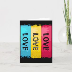 Cartão Design de três vezes com amor