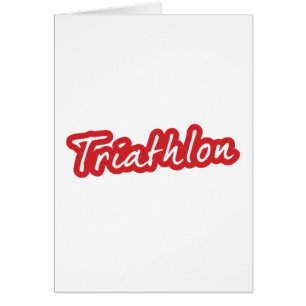 Cartão design de Triathlon legal