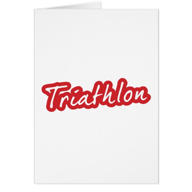 Cartão design de Triathlon legal (Frente)