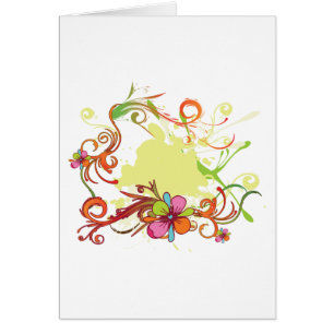 Cartão design de vetor de felicidade floral artsy