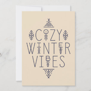 Cartão Design de Vibes de Inverno Aconchegantes