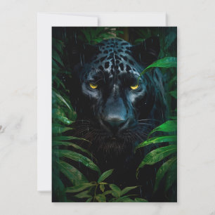 Cartão Design de Vida Selvagem da Selva da Pantera Negra