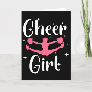 Cartão Design Divertido de Cheerleader para Garotas Adole