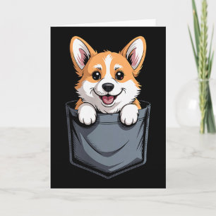 Cartão Design Divertido de Corgi para Homens Mulheres Ama