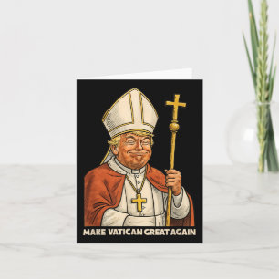 Cartão Design Divertido Papal Trump Com Vestes Papais