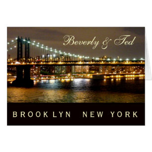 Cartão Design do casamento de Brooklyn New York