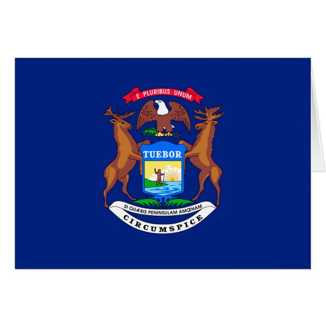 Cartão Design do Estado do Michigan (Frente Horizontal)