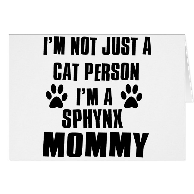 Cartão Design do gato das camisas de Sphynx (Frente Horizontal)