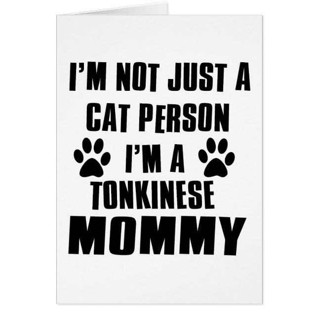 Cartão Design do gato de Tonkinese (Frente)
