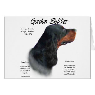 Cartão Design do Gordon Setter History