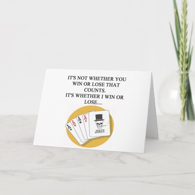 Cartão design do jogador de cartas de pôquer engraçado (Frente)