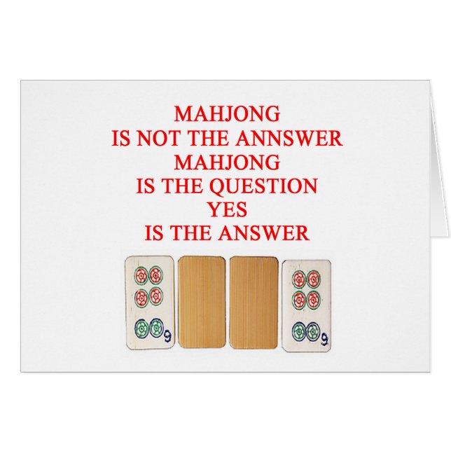 Cartão design do jogador do mahjong (Frente Horizontal)