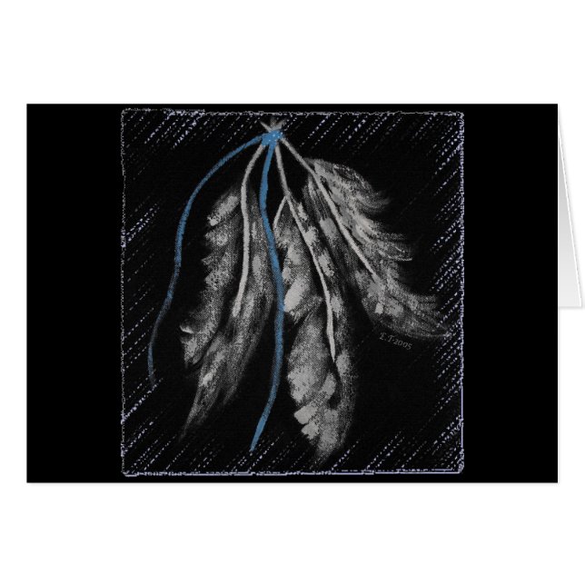 Cartão Design do nativo americano (Frente Horizontal)