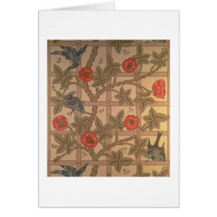 Cartão Design do papel de parede da "treliça", 1864