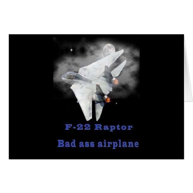 Cartão Design do raptor F-22 (Frente Horizontal)