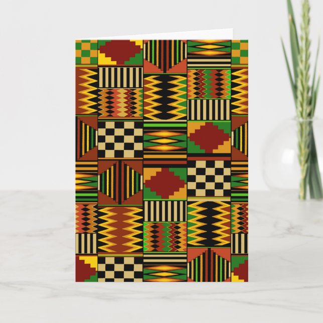 Cartão Design do Royal Kente Cloth Africano (Frente)