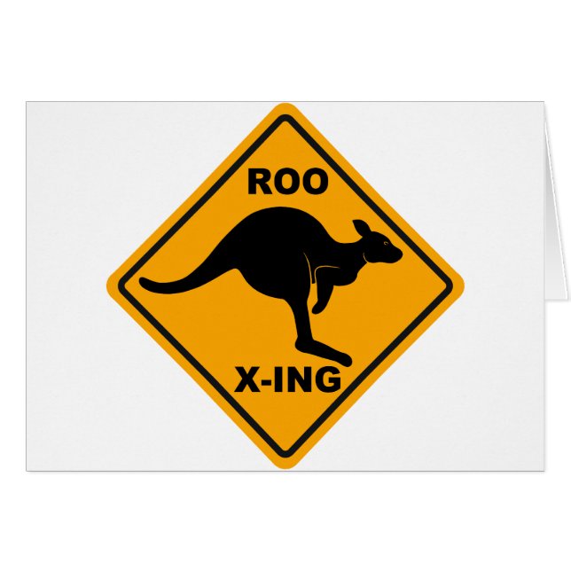 Cartão Design do sinal de Roo Xing (Frente Horizontal)
