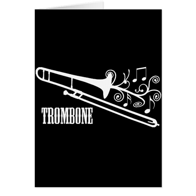 Cartão Design do vetor do Trombone (Frente)
