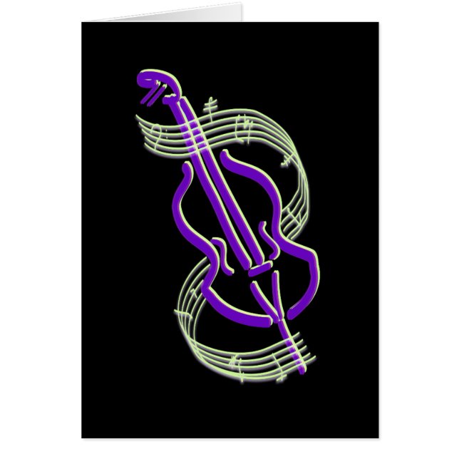 Cartão Design do violoncelo (Frente)