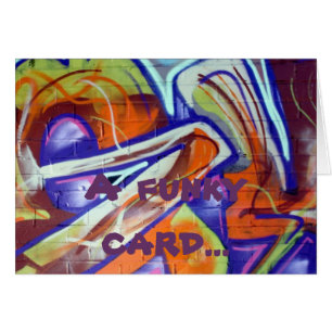 Cartão design e slogan funky dos grafites do mundo