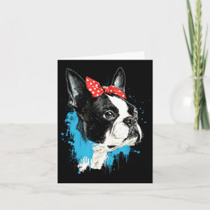 Cartão Design engraçado de Boston Terrier para amantes de