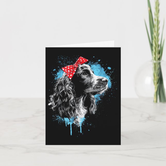 Cartão Design engraçado de cocker spaniel para amantes de (Frente)